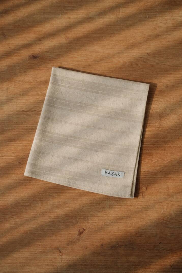 2 ADET Kahve Çizgili Mutfak Havlusu 45x55 - 3