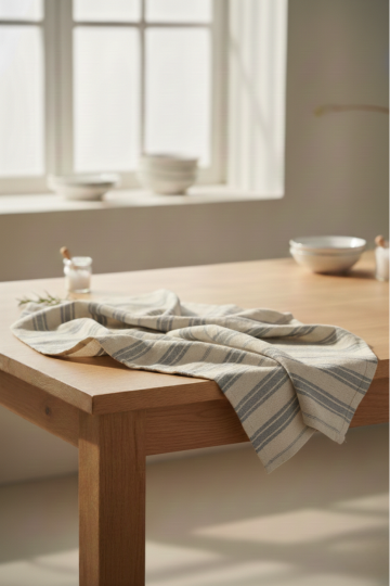 2 ADET Mavi Çizgili Mutfak Havlusu 45x55 - 2