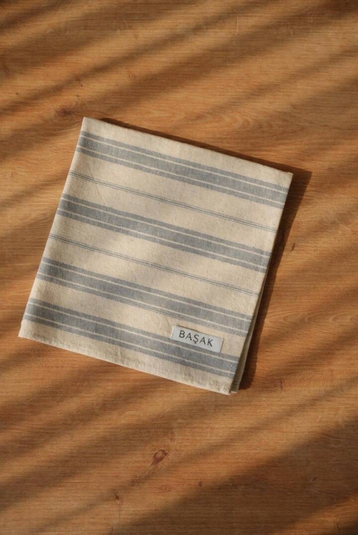 2 ADET Mavi Çizgili Mutfak Havlusu 45x55 - 3