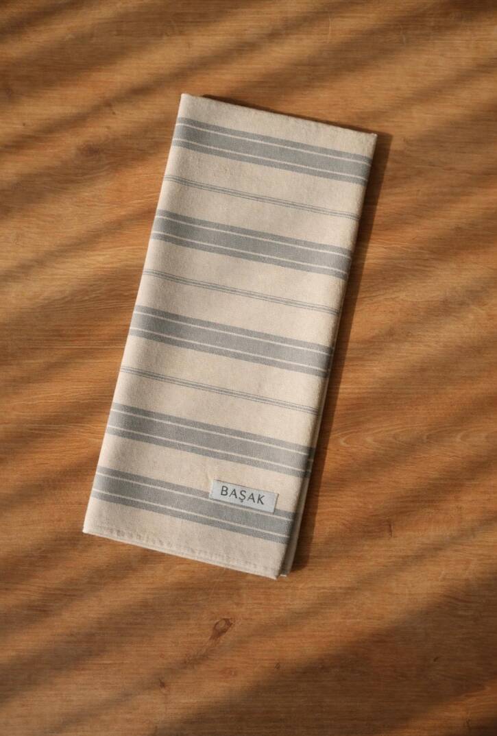 2 ADET Mavi Çizgili Mutfak Havlusu 45x55 - 4