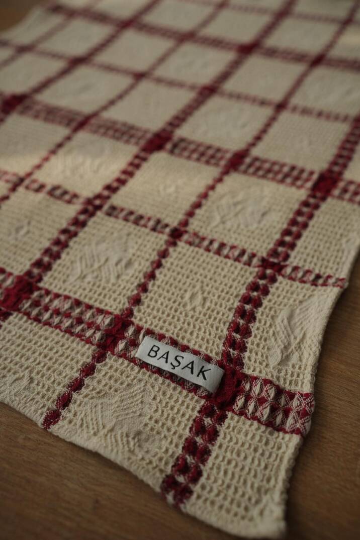 Tekli Bordo Kareli Mutfak Havlusu 50x40 - 3