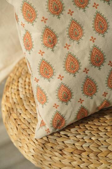 Damla Desen Kanvas %100 Pamuk 45x45 Kırlent Kılıfı - 4