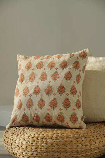 Damla Desen Kanvas Pamuk 45x45 Kırlent Kılıfı