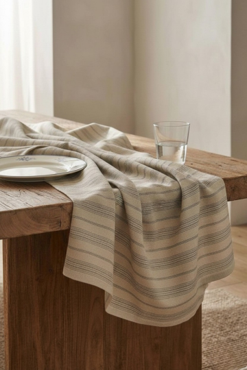 Gri Çizgili Runner 140x40 - 2