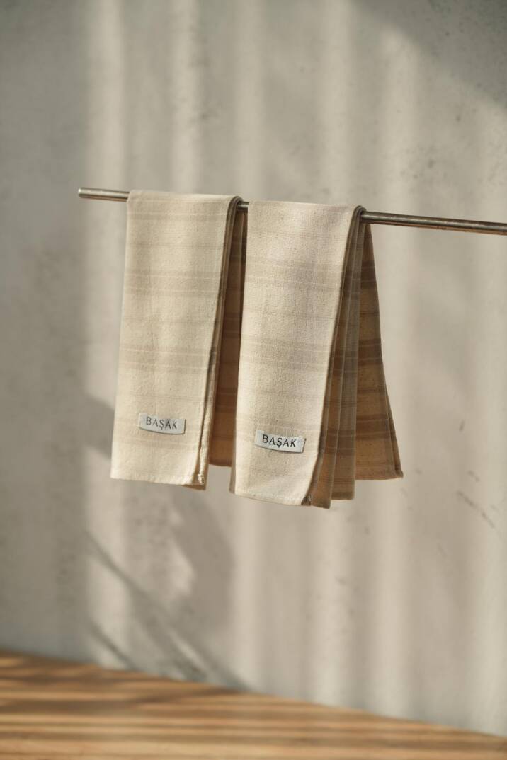 Tekli Kahve Çizgili Mutfak Havlusu 45x55 - 1