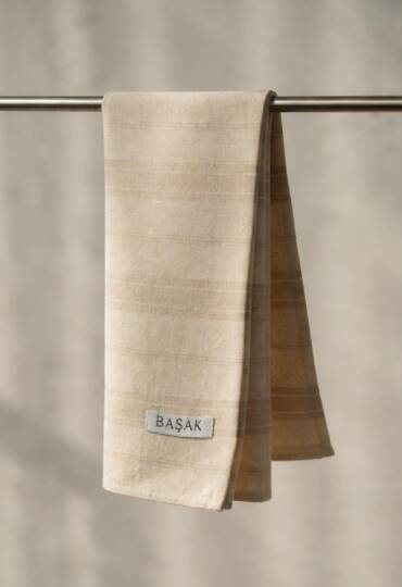 Tekli Kahve Çizgili Mutfak Havlusu 45x55