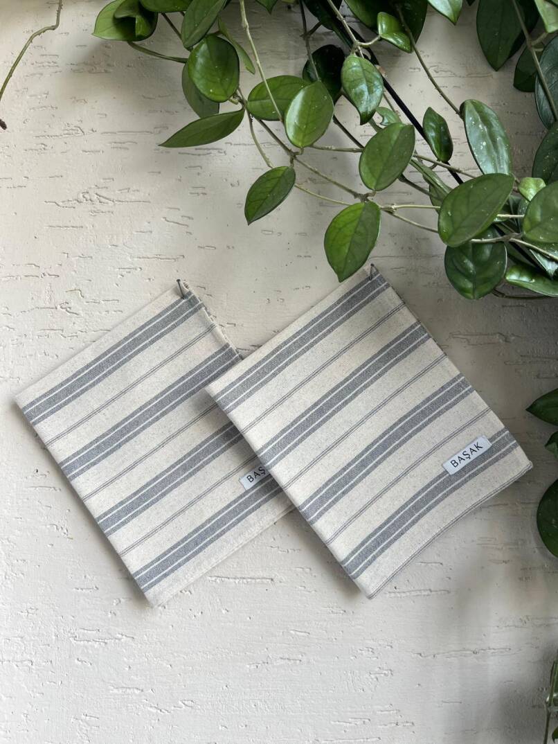 Tekli Mavi Çizgili Mutfak Havlusu 45x55 - 3