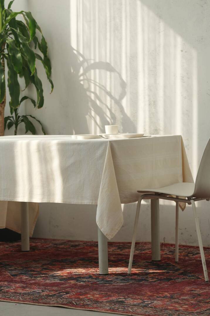 Yatay Çizgiler Masa Örtüsü 225x145 - 3