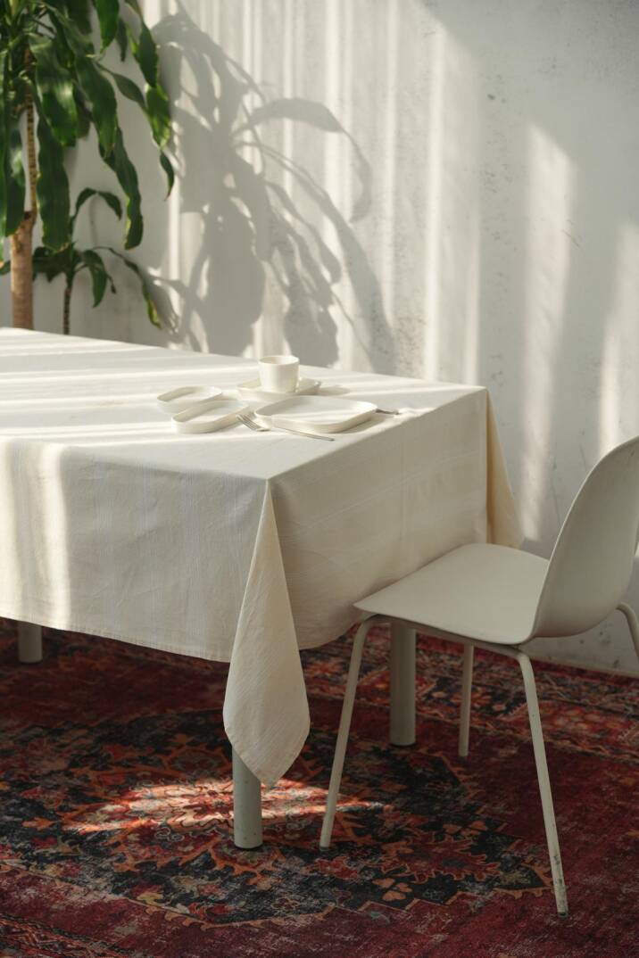 Yatay Çizgiler Masa Örtüsü 225x145 - 5